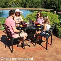 Sunnydaze Dining Collection Weather Resistant Metal Side Table