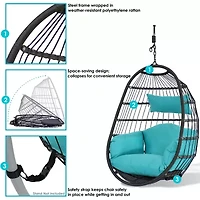 Sunnydaze® Penelope 45-Inch Hanging Egg Chair
