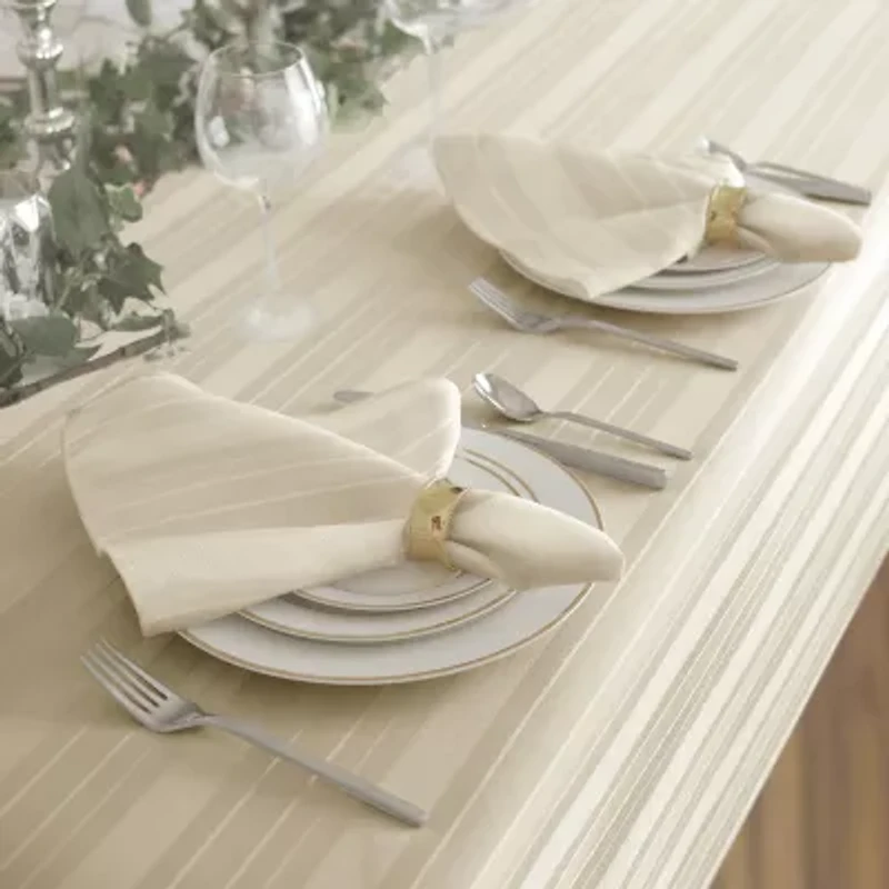 Elrene Home Fashions Denley Stripe Jacquard Napkin