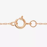 Womens Lab Created Pink Sapphire 14K Rose Gold Over Silver Cushion 18 Inch Pendant Necklace