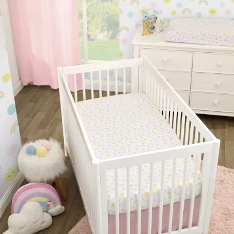 Nojo Sunshine And Rainbow Crib Sheet