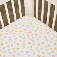 Nojo Sunshine And Rainbow Crib Sheet