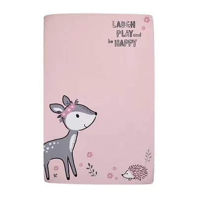 Nojo Pink Woodland Mini Crib Sheet