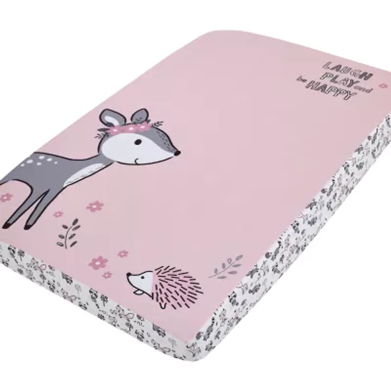 Nojo Pink Woodland Mini Crib Sheet