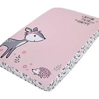 Nojo Pink Woodland Mini Crib Sheet