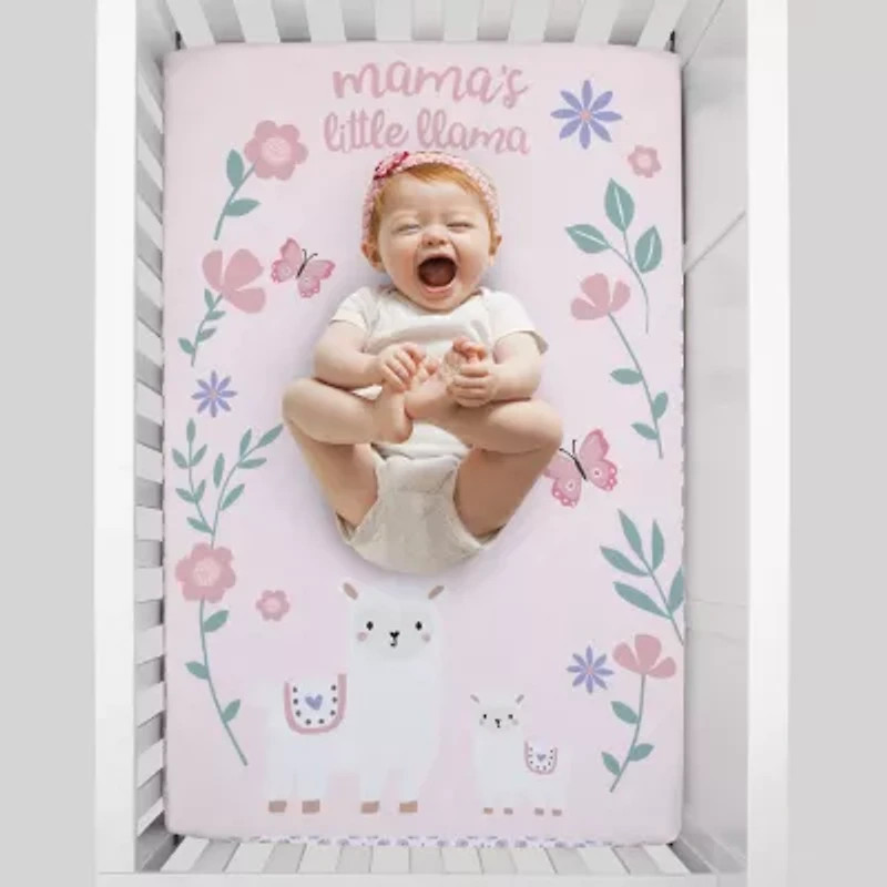 Nojo Mamas Little Llama Mini Crib Sheet