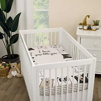 Nojo I Love Your Little Face Bear Crib Sheet