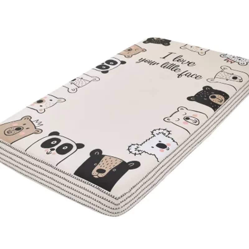 Nojo I Love Your Little Face Bear Crib Sheet