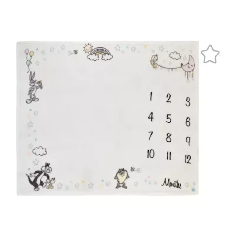 Warner Bros Looney Tunes Baby Milestone Blanket