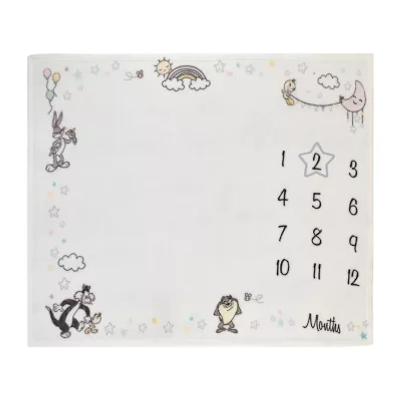 Warner Bros Looney Tunes Baby Milestone Blanket