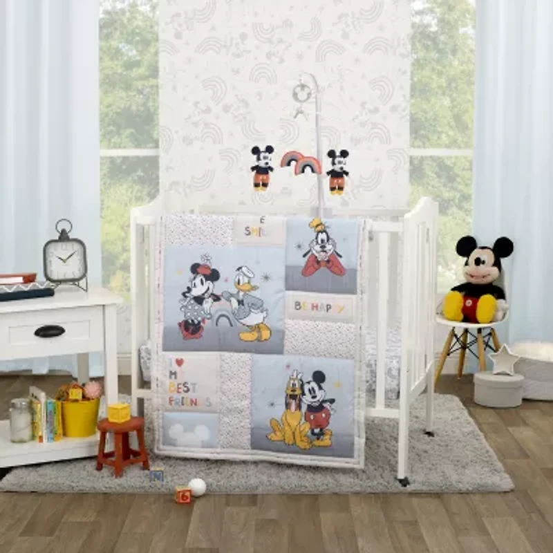 Disney Collection 3-pc. Mickey and Friends Crib Bedding Set