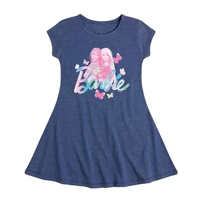 Little & Big Kid Girls Short Sleeve Barbie A-Line Dress