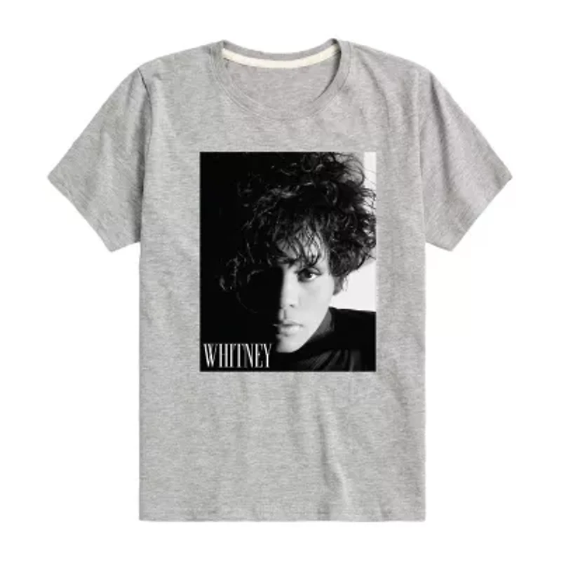 Little & Big Kid Boys Crew Neck Short Sleeve Regular Fit Whitney Houston Graphic T-Shirt