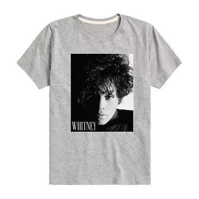 Little & Big Kid Boys Crew Neck Short Sleeve Regular Fit Whitney Houston Graphic T-Shirt