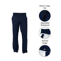 St. John's Bay Dexterity Universal Wrinkle Free Easy Care Mens Adaptive Adjustable Features Easy-on + Easy-off Classic Fit Flat Front Pant