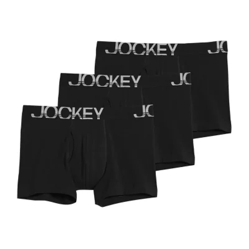 Jockey Active Stretch Mens 3 Pack Boxer Briefs 8797