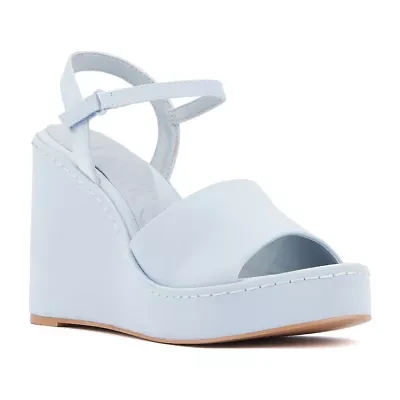 Olivia Miller Womens Magnetic Wedge Sandals