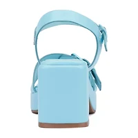 Olivia Miller Womens Slay Heeled Sandals