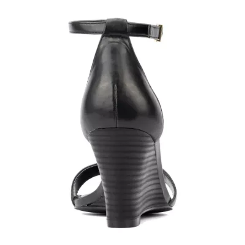 New York & Company Womens Sharona Wedge Sandals