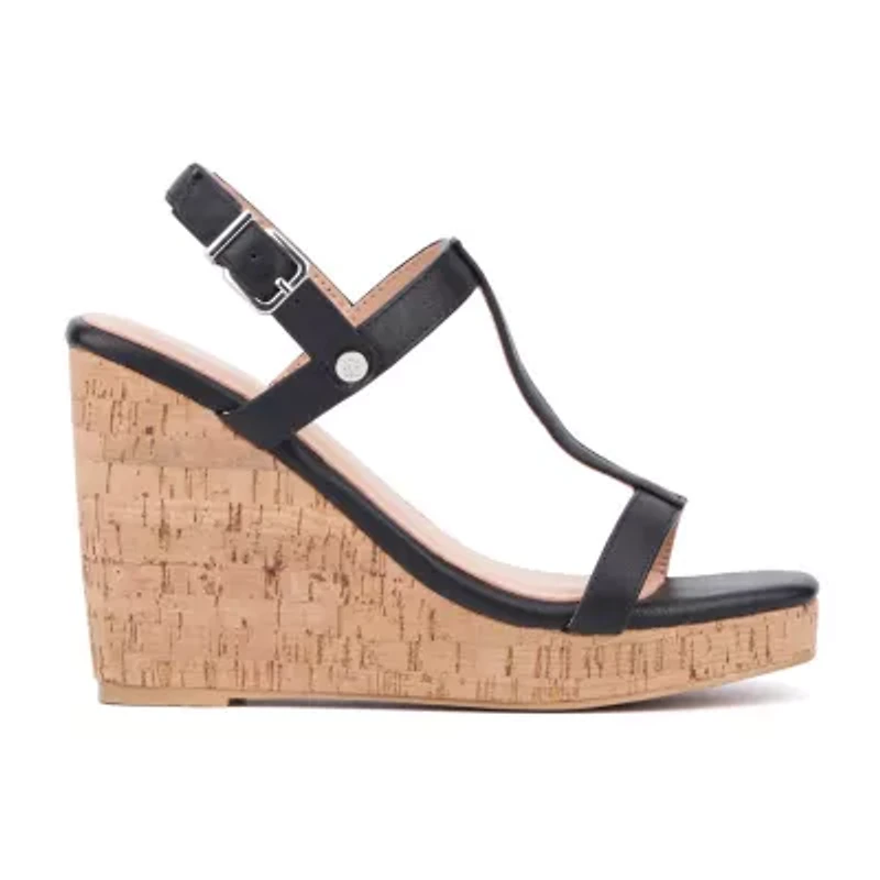 New York & Company Womens Aimee Wedge Sandals