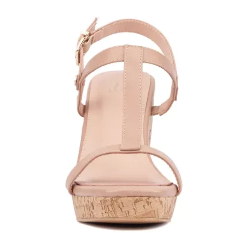 New York & Company Womens Aimee Wedge Sandals