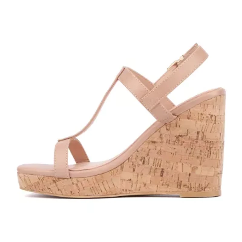 New York & Company Womens Aimee Wedge Sandals