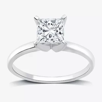 (G / Si1-Si2) Womens 1 CT. Lab Grown White Diamond 14K Gold Solitaire Engagement Ring