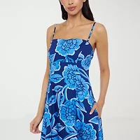 Premier Amour Womens Sleeveless Floral Maxi Dress