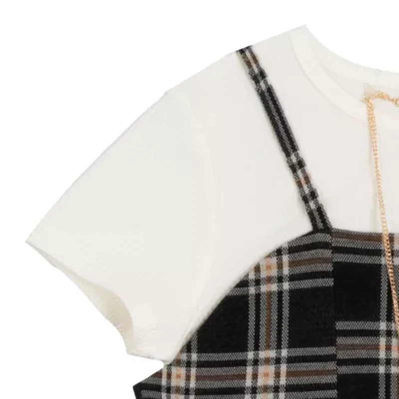 Rare Editions Big Kid Girls Sleeveless Plaid Dress Set