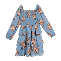 Rare Editions Big Kid Girls Long Sleeve Puffed A-Line Dress