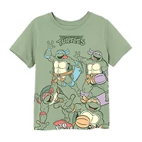 Nickelodeon Toddler Boys Crew Neck Short Sleeve Regular Fit Teenage Mutant Ninja Turtles Graphic T-Shirt