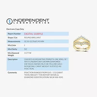 (I / Si2) Womens 1 CT. T.W. Lab Grown White Diamond 14K Gold Band