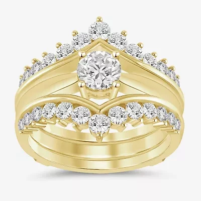 (I / Si2) Womens 1 CT. T.W. Lab Grown White Diamond 14K Gold Band
