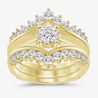 (I / Si2) Womens 1 CT. T.W. Lab Grown White Diamond 14K Gold Band