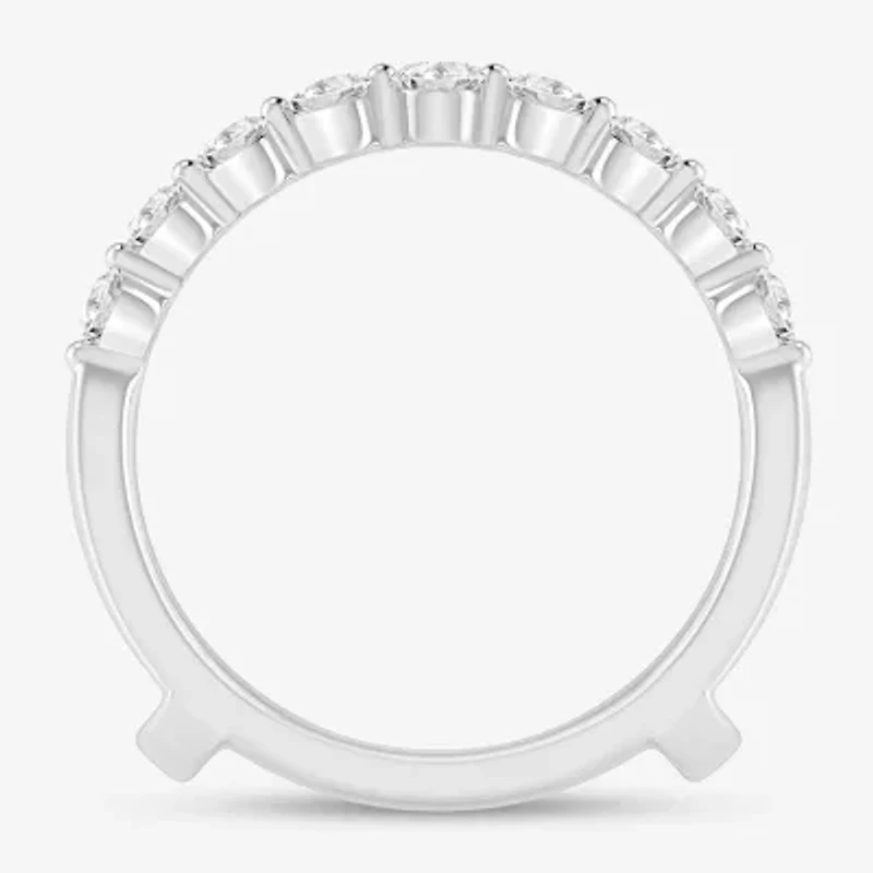 (I / Si2) Womens 1 CT. T.W. Lab Grown White Diamond 14K Gold Ring Guard