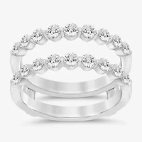 (I / Si2) Womens 1 CT. T.W. Lab Grown White Diamond 14K Gold Ring Guard