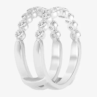 (I / Si2) Womens 1 CT. T.W. Lab Grown White Diamond 14K Gold Ring Guard