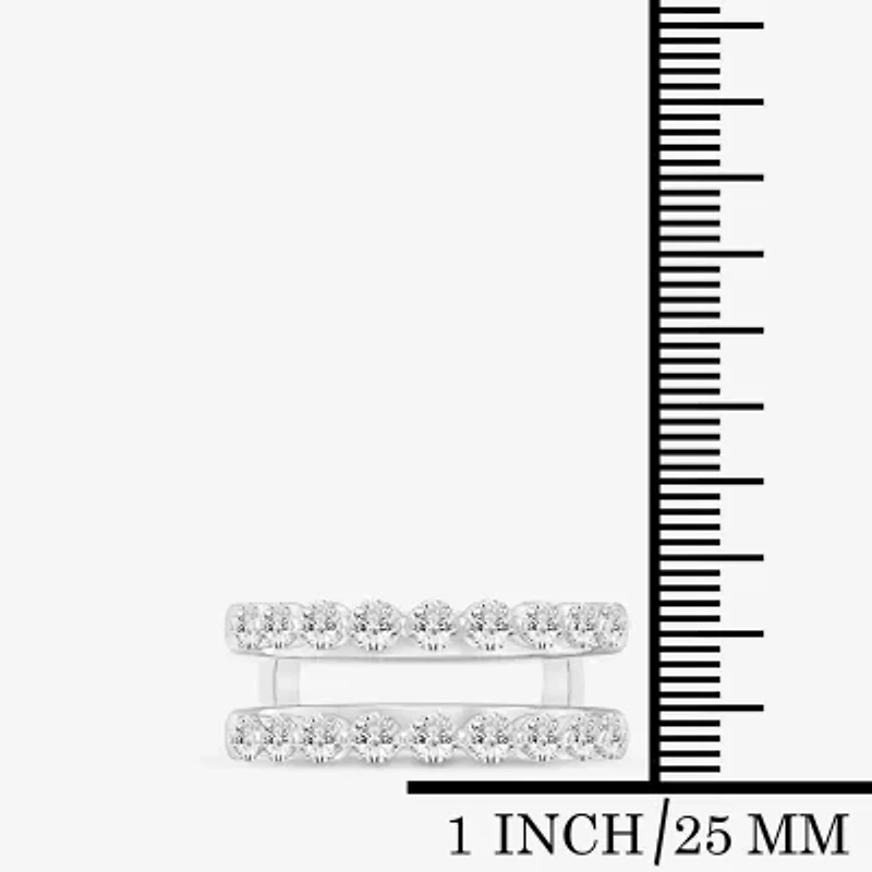 (I / Si2) Womens 1 CT. T.W. Lab Grown White Diamond 14K Gold Ring Guard