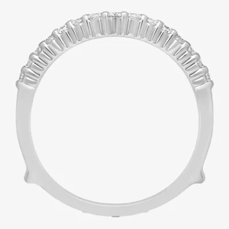 Womens 1/ CT. T.W. Natural White Diamond 14K Gold Ring Guard
