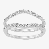 Womens 1/ CT. T.W. Natural White Diamond 14K Gold Ring Guard