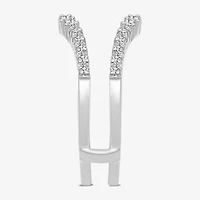Womens 1/ CT. T.W. Natural White Diamond 14K Gold Ring Guard