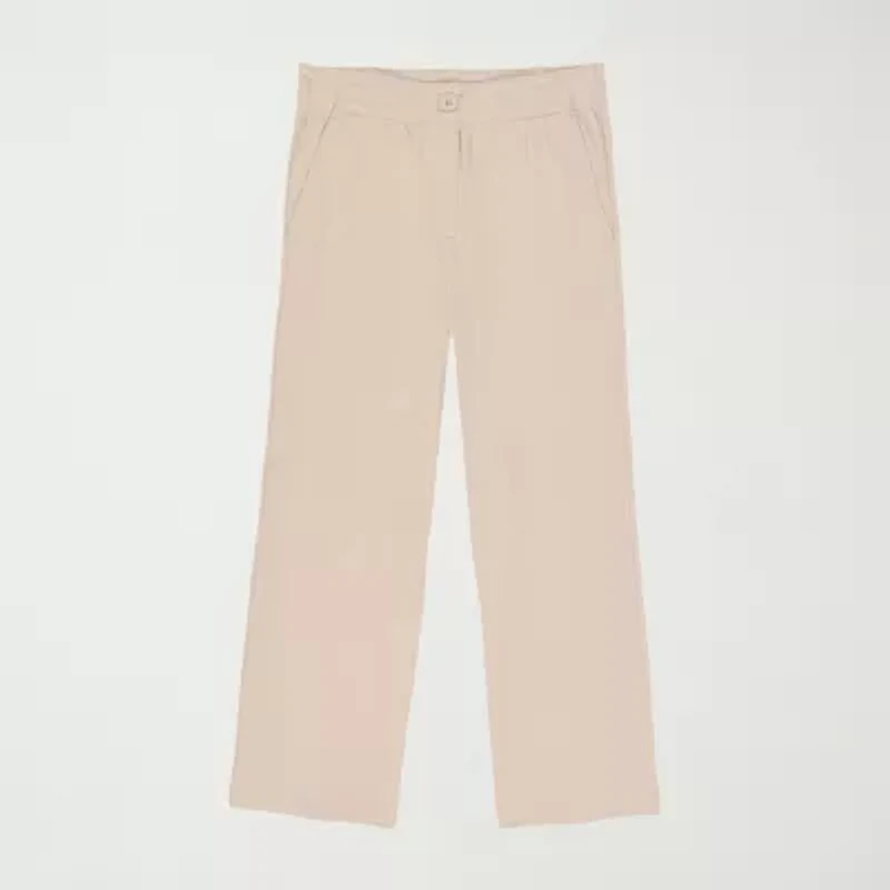 IZOD Little & Big Kid Girls Wide Leg Regular Fit Flat Front Pant
