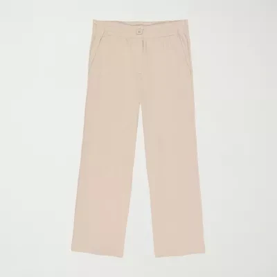 IZOD Little & Big Kid Girls Wide Leg Regular Fit Flat Front Pant