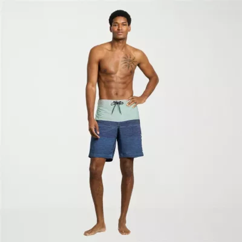 Hurley Mens Drawstring Waist 9 1/2" Ombre Swim Shorts