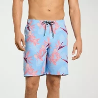 Hurley Mens Drawstring Waist Abstract Swim Shorts