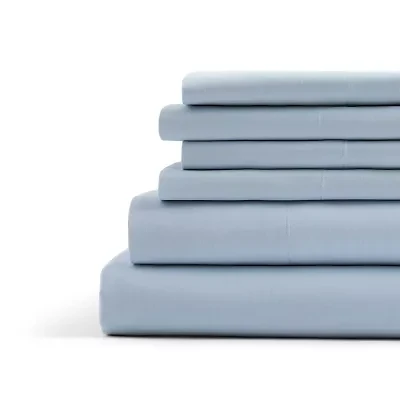Home Expressions Cool And Crisp 6pc Cotton Percale Sheet Set