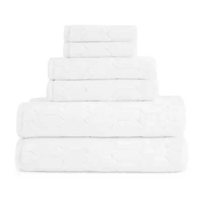 Liz Claiborne Signature Plush Textured  6-pc. Bath Towel Set