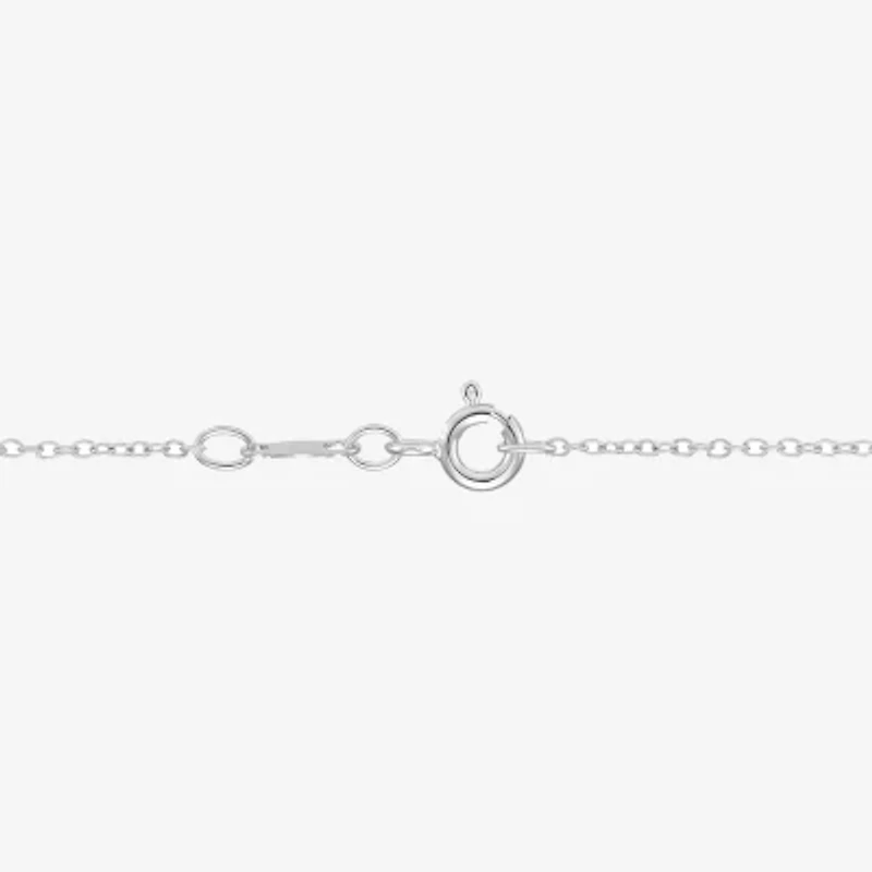 Cross Womens 1/4 CT. T.W. Natural White Diamond Sterling Silver Cross 18 Inch Pendant Necklace