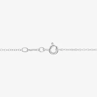 Cross Womens 1/4 CT. T.W. Natural White Diamond Sterling Silver Cross 18 Inch Pendant Necklace