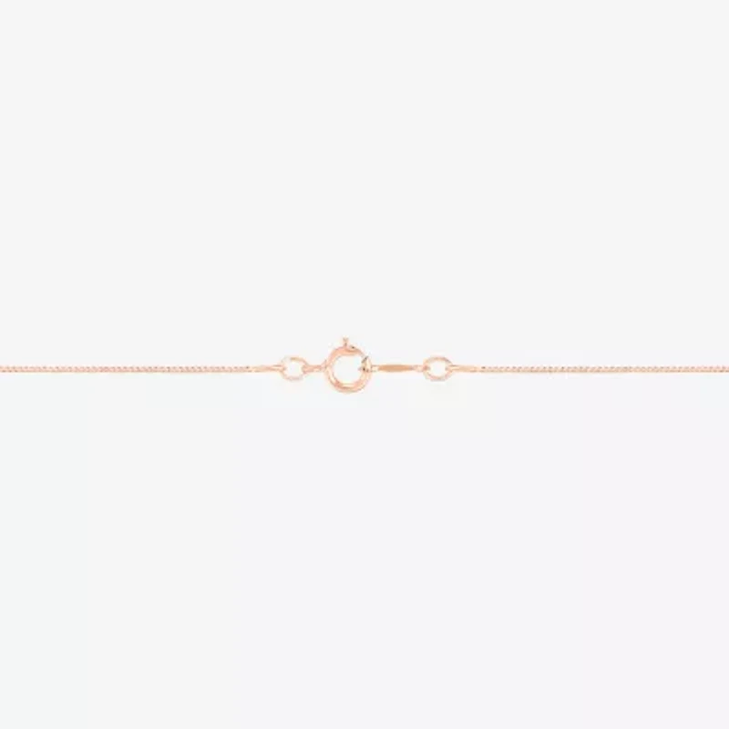 Womens 1/2 CT. T.W. Natural White Diamond 10K Rose Gold Heart 18 Inch Pendant Necklace